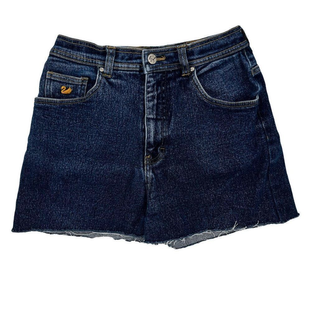 Gloria Vanderbilt Vintage Dark Wash High Waisted Denim Jean Cut Off Shorts - Picture 2 of 5